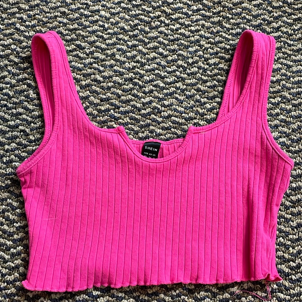Hot pink crop top